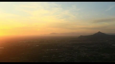 SUNSET ON THE CITY Stock Footage 288135763