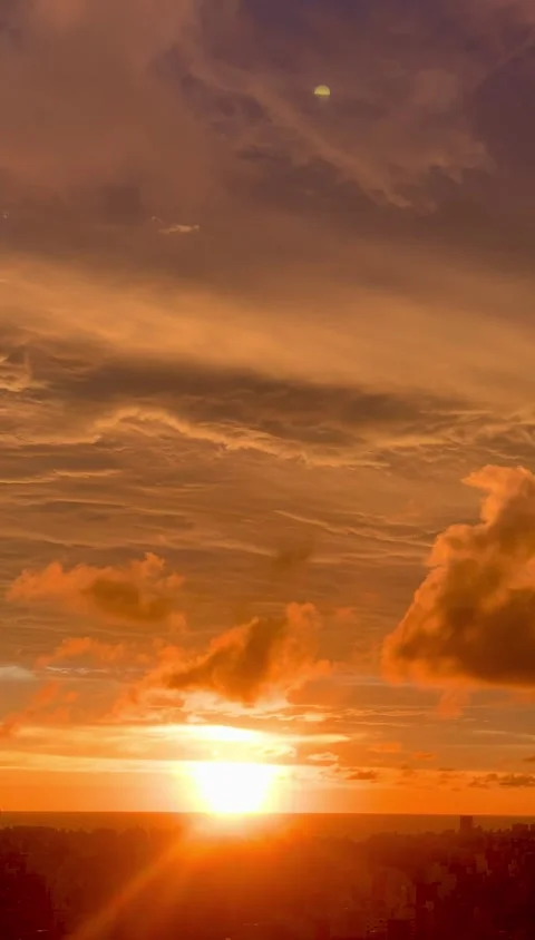 Sunset in the city of montevideo Stock Footage 276586283