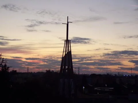 Sunset in the city Stock Photos