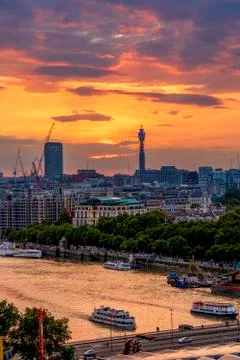 Sunset in the city Stock Photos