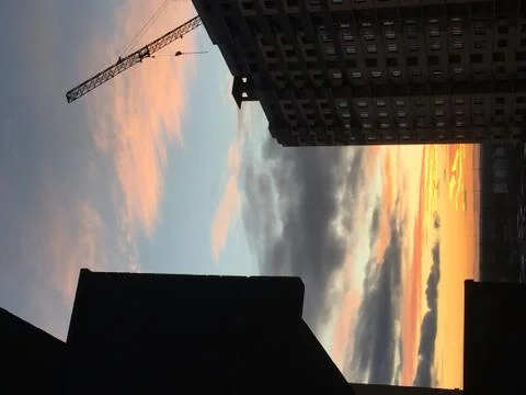 Sunset city 库存照片