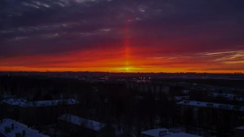 Sunset in the city Foto stock
