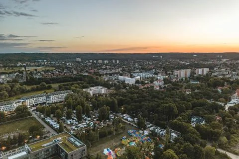 Sunset in the city Foto stock