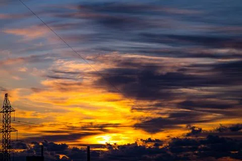 Sunset in the city Stock Photos