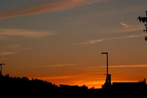 Sunset in the city Stock Photos