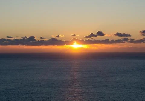 Sunset is in city Stock Photos