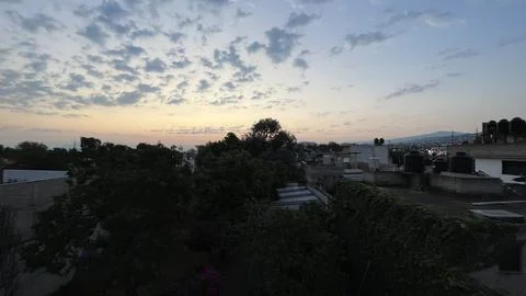 Sunset in the city Stock Photos