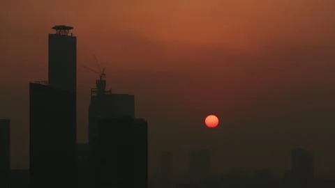 Sunset-city-realtime Stock Footage 221473831