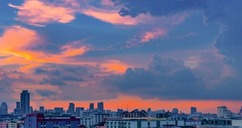 Sunset city Time lapse . Stock Footage 100110540
