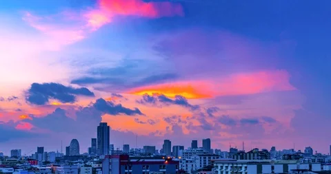 Sunset city Time lapse. Stock Footage 100110675