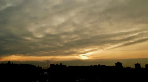 Sunset city timelapse Stock Footage 34380880