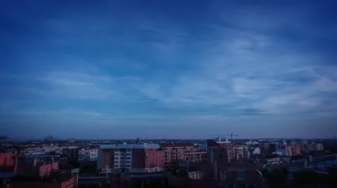 Sunset in the city of Valencia - Time Lapse Stock Footage 14311010