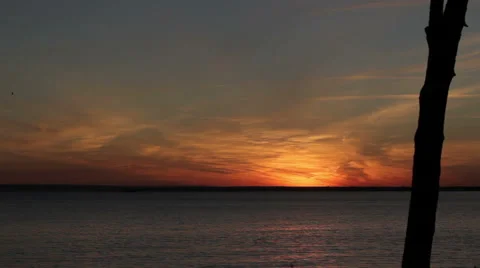 Sunset a clear summer night Stock Footage 53852812