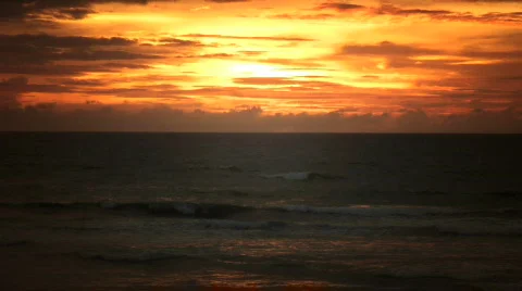 Sunset from a cliff Stock Footage
