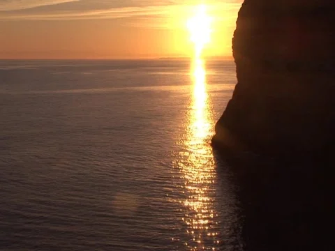 Sunset Cliff Stock Footage 490294