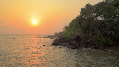 Sunset cliff Video stock 76009965