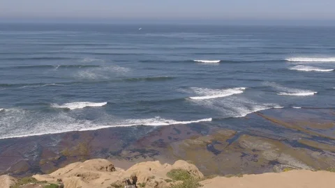 Sunset Cliffs Fly Over Stock Footage 98474413