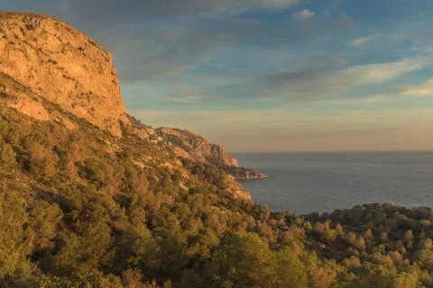 Sunset on the cliffs Stock Photos
