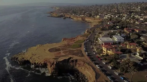 Sunset Cliffs Ratkay Point, California Coast, HD Stock Footage 109688000