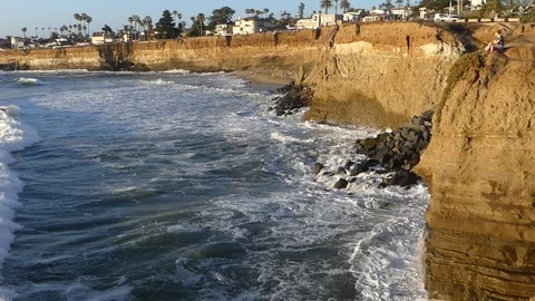 Sunset Cliffs San Diego 2 Stock Footage 90966866