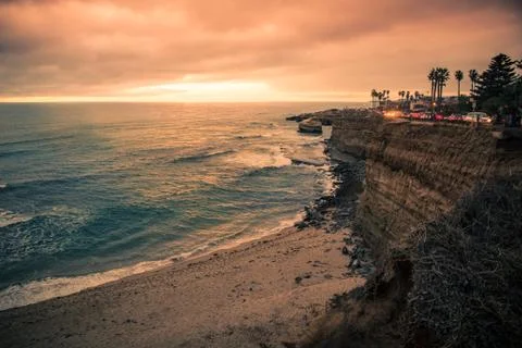 Sunset cliffs San Diego Stock Photos