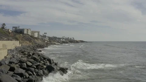 Sunset Cliffs San Diego Waves Video stock 98463970