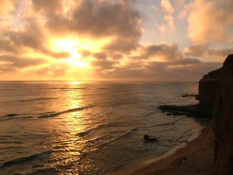 Sunset Cliffs - Sunset Stock Footage 39187793