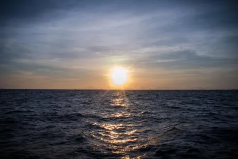 Sunset close to Ko Phi Phi. Stock Photos