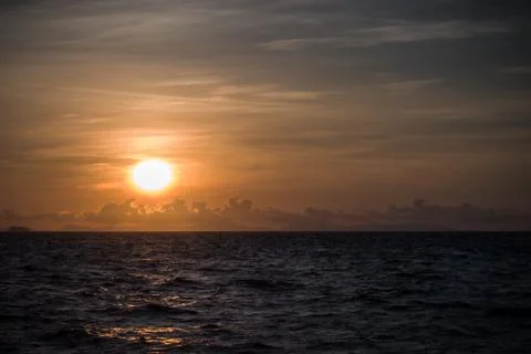 Sunset close to Ko Phi Phi. Stock Photos