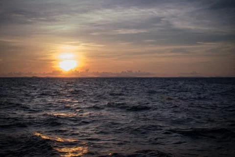 Sunset close to Ko Phi Phi. Stock Photos