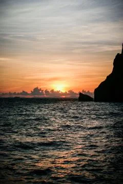 Sunset close to Ko Phi Phi. Stock-Fotos