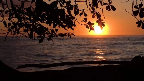 Sunset Close To The Shore Stock Footage 107609342