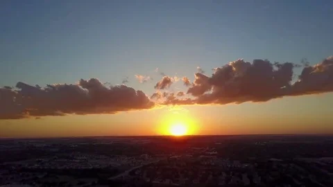 Sunset cloud aerial Stock Footage 69148222