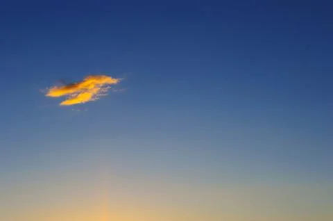 Sunset cloud and the blue sky Foto stock