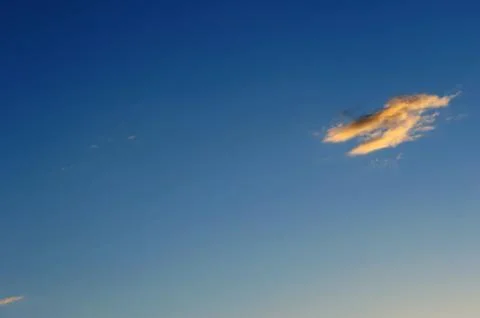 Sunset cloud and the blue sky 스톡 사진