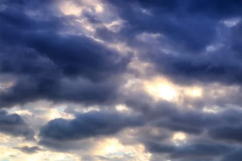 Sunset cloud dark Stock Photos