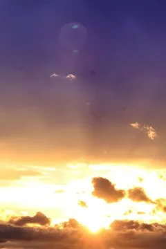 Sunset cloud dark Stock Photos