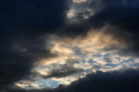 Sunset cloud dark Stock Photos