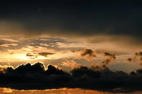Sunset cloud dark Stock Photos