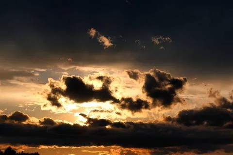 Sunset cloud dark sunset cloud dark ,model released, Symbolfoto Copyright:... Foto stock