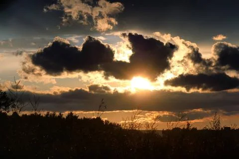 Sunset cloud dark sunset cloud dark ,model released, Symbolfoto Copyright:... Stock Photos