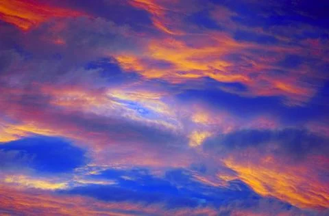 Sunset Cloud Detail Stock Photos