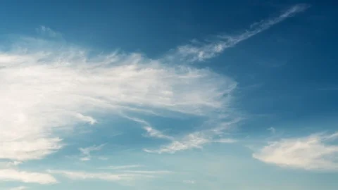 Sunset cloud moving away from the abstract colorful background Stock Footage 107130375