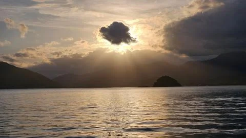 Sunset with cloud Stock Photos