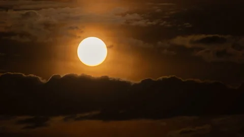 The sunset on the cloud stream background. time lapse Stock Footage 110432642