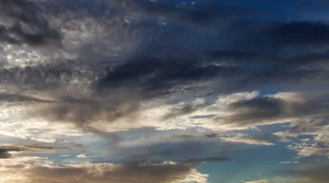 Sunset Cloud Timelapse 01 UHD 4K Stock Footage 48594277