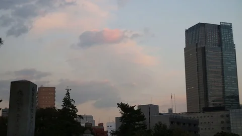 Sunset cloud timelapse, Japan Stock Footage 95303121
