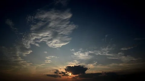 Sunset Cloud Timelapse at Tateishi Beach, Kanagawa, Japan Stock Footage 342710050
