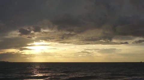 Sunset, cloudly Stock Footage 53801153
