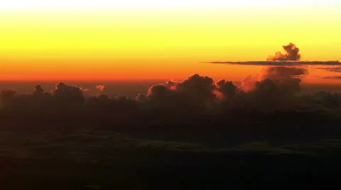 Sunset clouds, aerial footage. Stock Footage 34528144